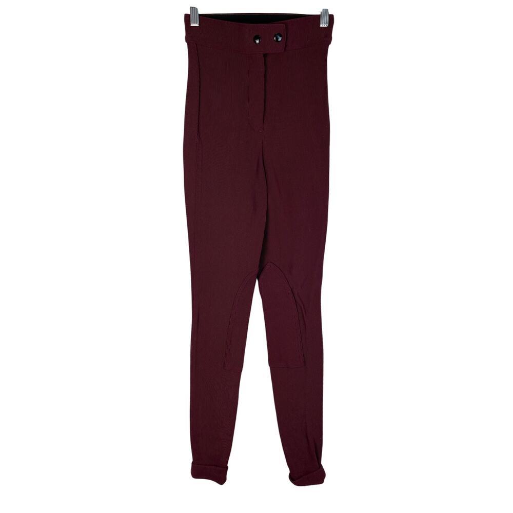American‎ Apparel S Purple Ribbed Skinny Stretch Horse-Riding Equestrian Pant *